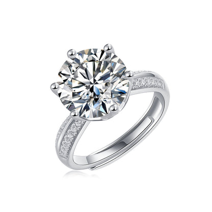 Edgy Half Eternity Moissanite Band