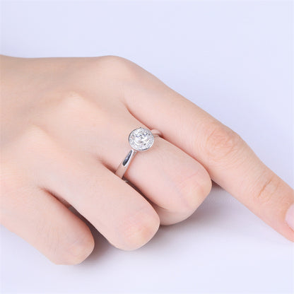 925 Sterling Silver Adjustable Open Ring for Women-0.5ct D Color Moissanite Bridal Ring, Elegant Floral/Cross/Animal Design, Wedding Engagement Gift
