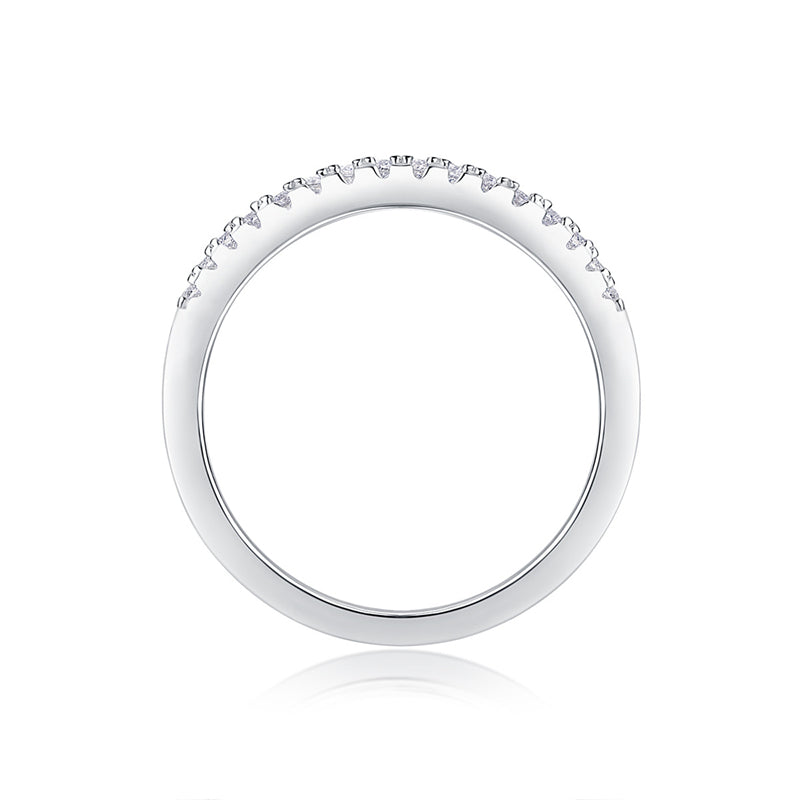 Elegant 925 Silver Round Shape Ring Set