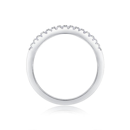 Elegant 925 Silver Round Shape Ring Set
