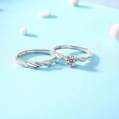 Elegant Adjustable Band Set for Couples