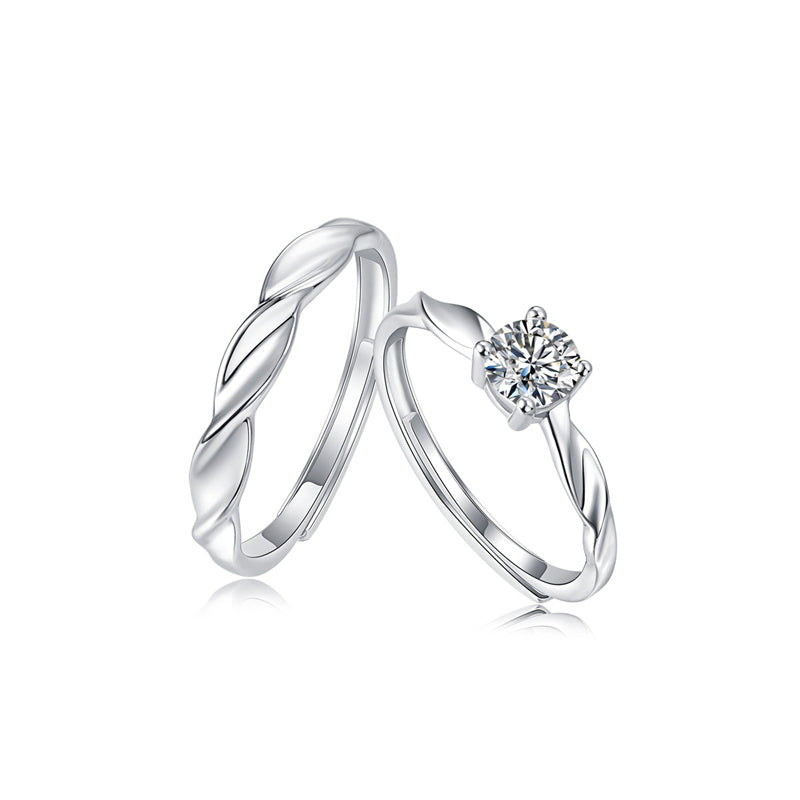 Elegant Adjustable Band Set for Couples
