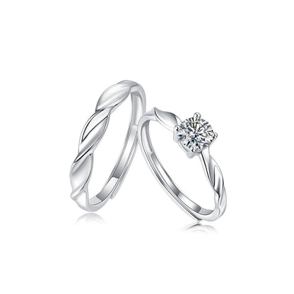 Elegant Adjustable Band Set for Couples