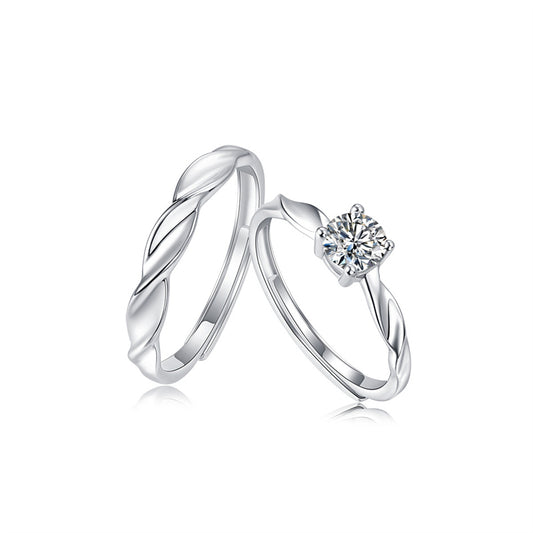 Elegant Adjustable Band Set for Couples