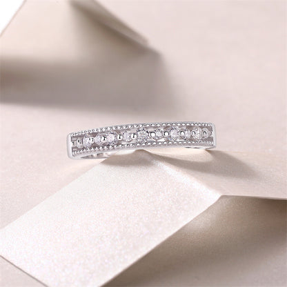 Elegant Geometric Moissanite Ring in 925 Silver for Women
