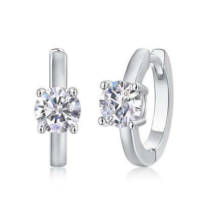 Elegant Geometric Moissanite Stud Earrings