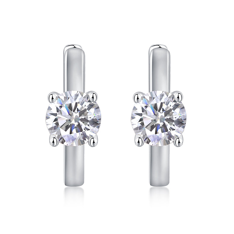 Elegant Geometric Moissanite Stud Earrings