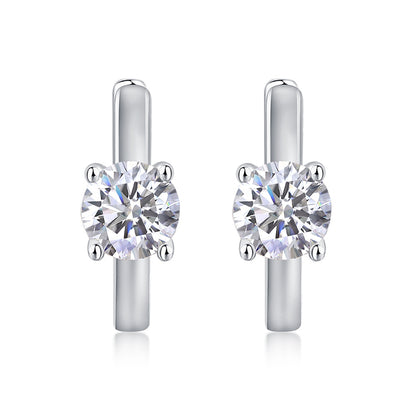 Elegant Geometric Moissanite Stud Earrings