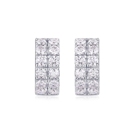 Elegant Geometric Moissanite Stud Earrings for Unisex
