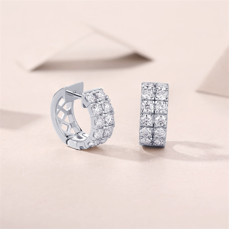 Elegant Geometric Moissanite Stud Earrings for Unisex