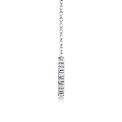 Elegant Geometric Pendant Necklace with Moissanite for Women