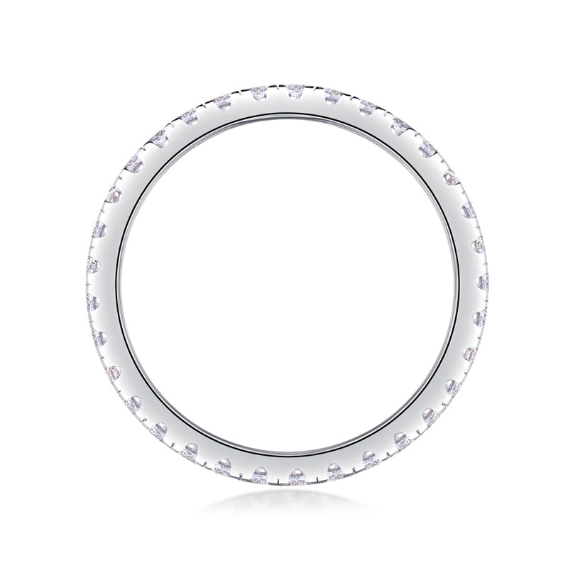 Elegant Geometric Silver Ring with Moissanite