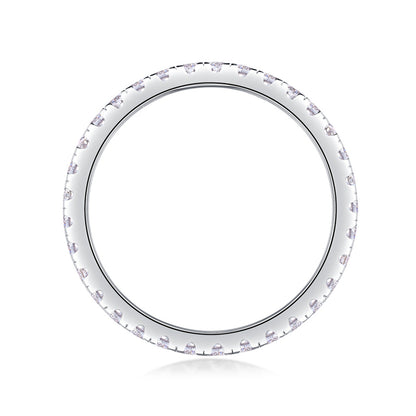Elegant Geometric Silver Ring with Moissanite