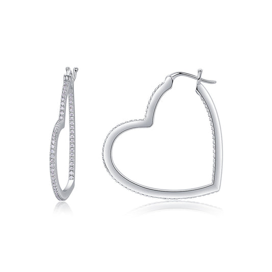 Elegant Heart Moissanite Earrings for Office Wear
