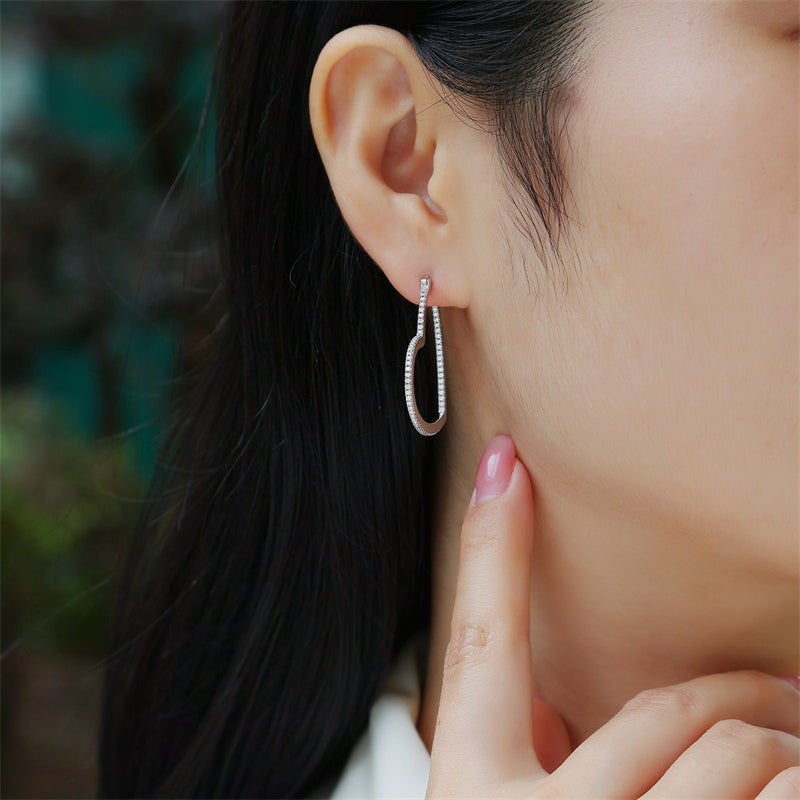 Elegant Heart Moissanite Earrings for Office Wear