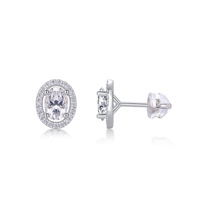 Elegant Oval Shape Moissanite Stud Earrings
