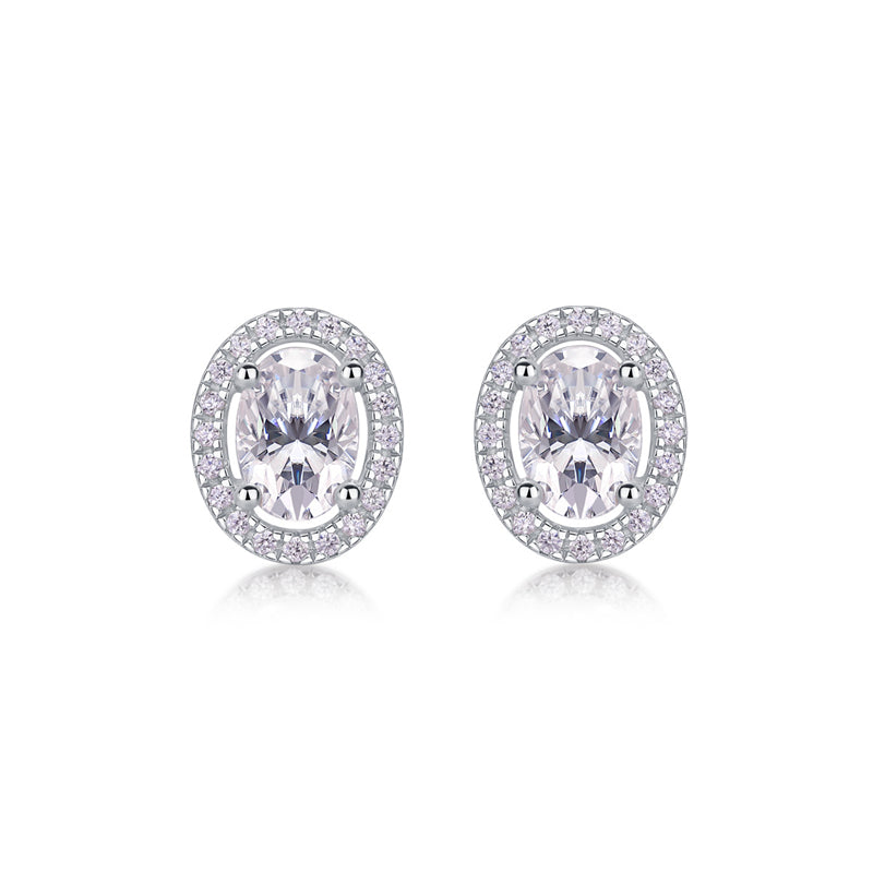 Elegant Oval Shape Moissanite Stud Earrings