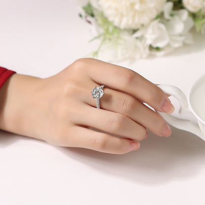 Elegant Six-Prong Ring with Moissanite