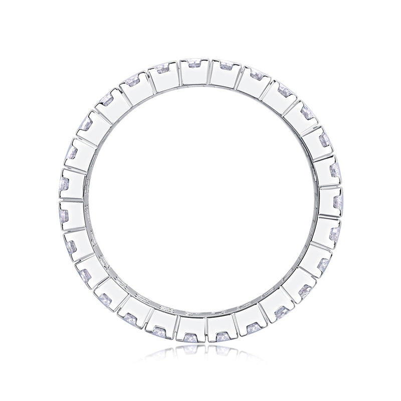 Elegant Women’s Moissanite Silver Band