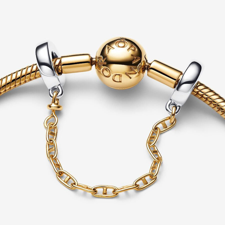 Sterling Silver Safety Chain 14k Gold