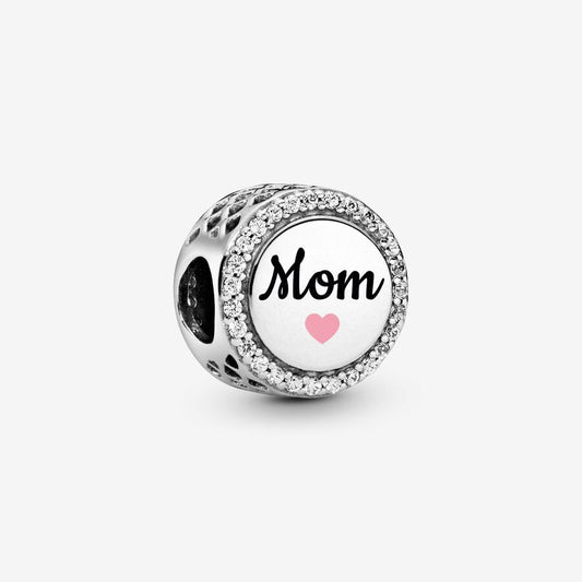 Engravable Mom Sterling Silver Charm