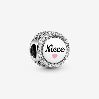Engravable Niece Sterling Silver Charm