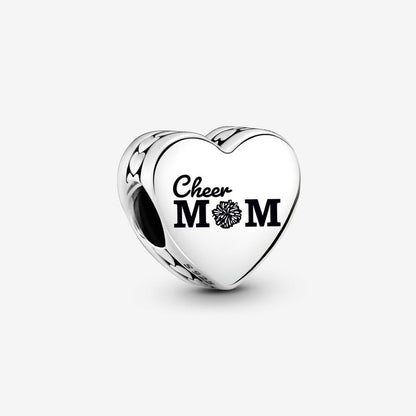 Heartfelt Cheerleader Mom Charm