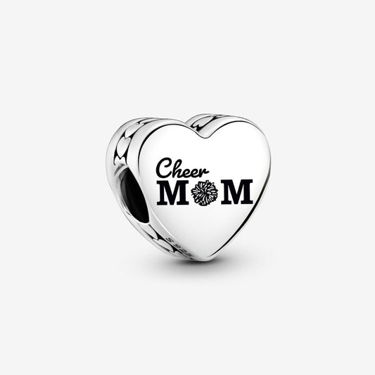 Heartfelt Cheerleader Mom Charm