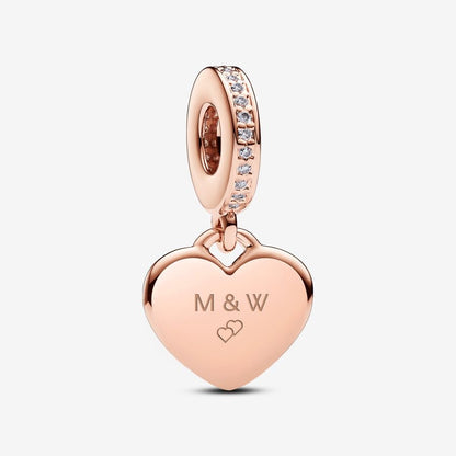 Engravable Heart Tag Dangle Charm