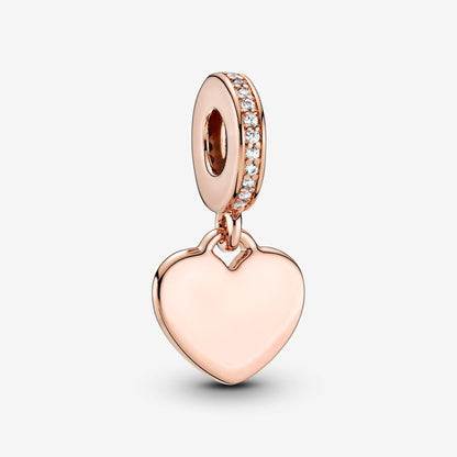 Engravable Heart Tag Dangle Charm