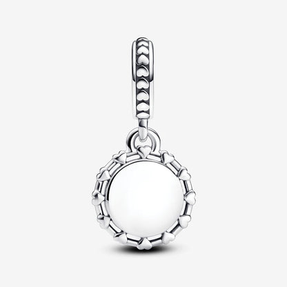 Blue Police Badge Silver Charm