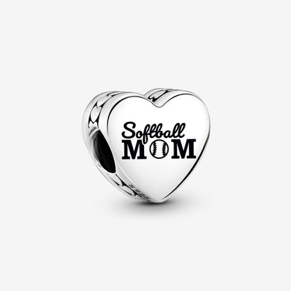 Customizable Softball Mom Charm