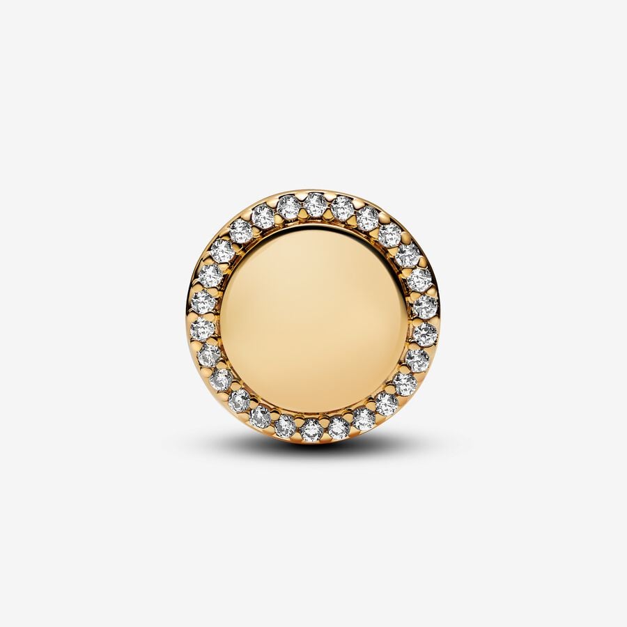Engravable Gold Button Charm