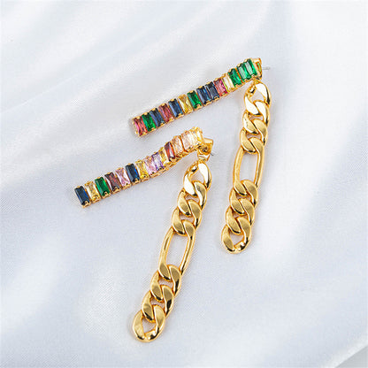 Ethnic-inspired Geometric Gold-plated Brass Hoop Earrings - Bohemian Tribal Style