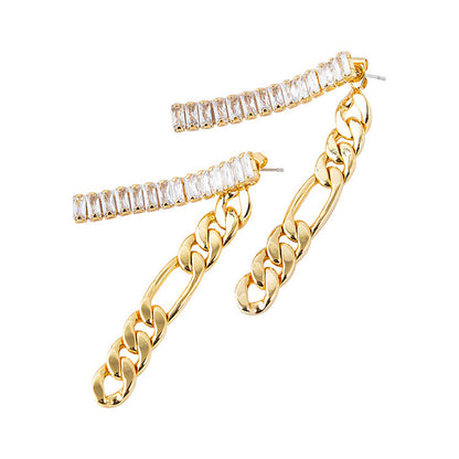 Ethnic-inspired Geometric Gold-plated Brass Hoop Earrings - Bohemian Tribal Style