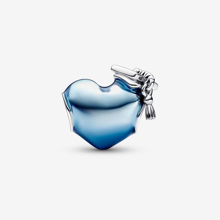 Blue 2023 Graduation Heart Charm