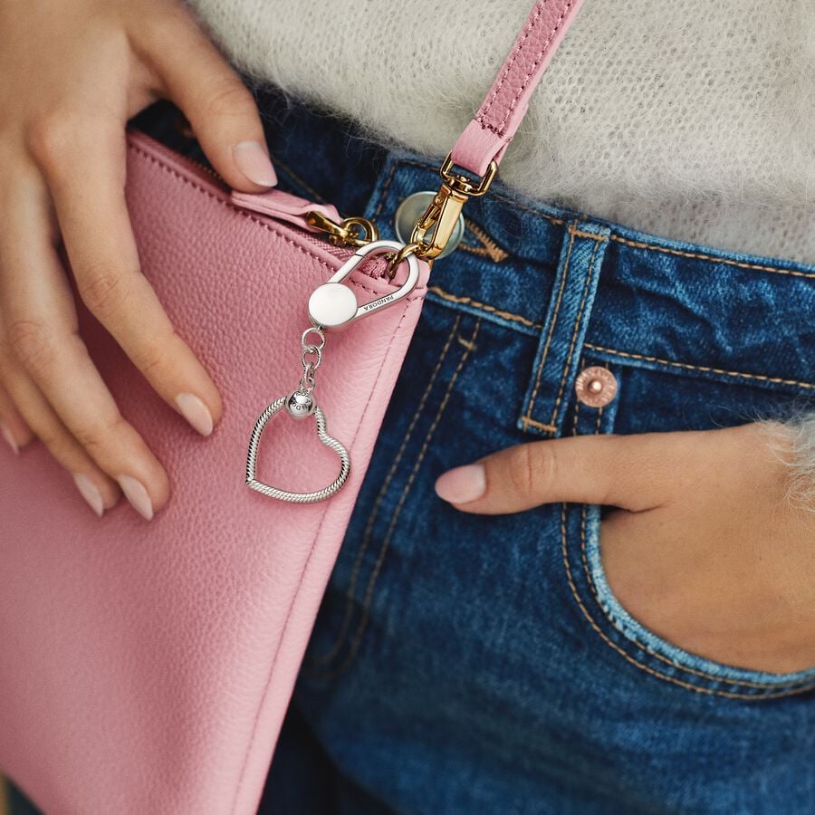 Small Heart Bag Charm Holder