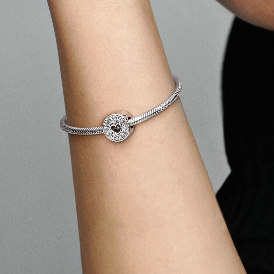 Pavé and Heart Anniversary Charm