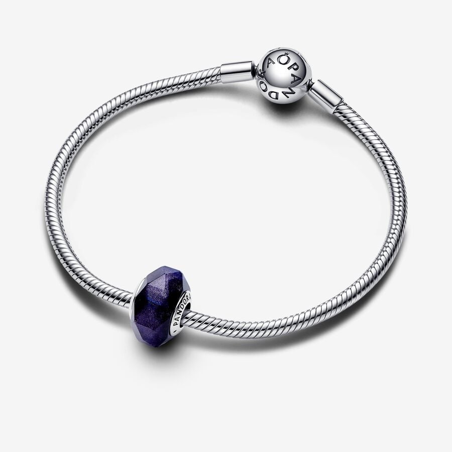Faceted Blue Murano Glass Charm
