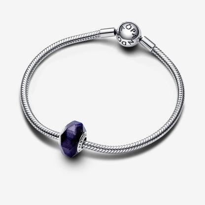 Faceted Blue Murano Glass Charm