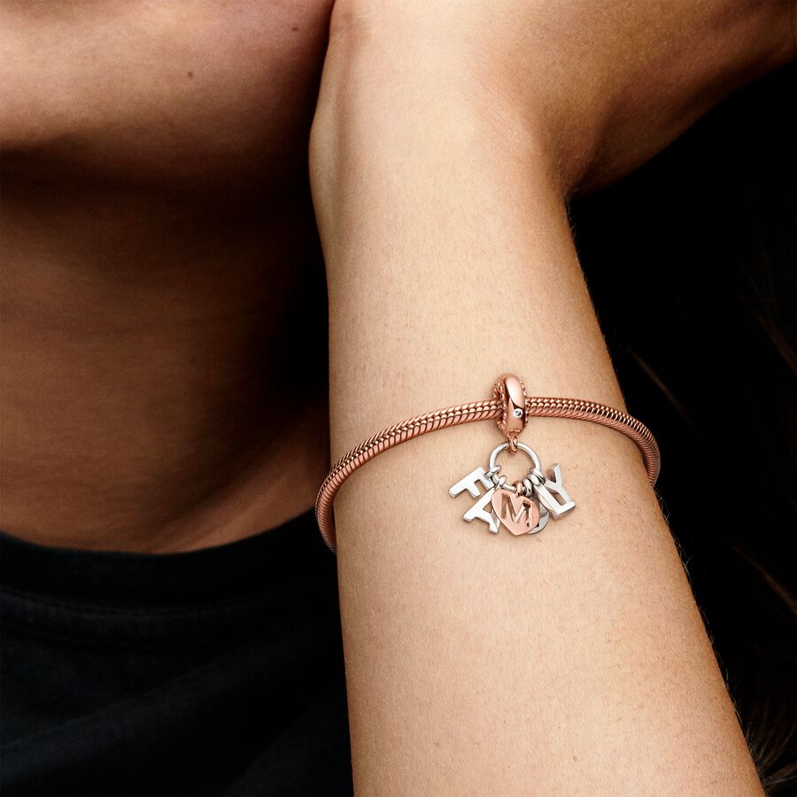 Family Letters Dangle Charm