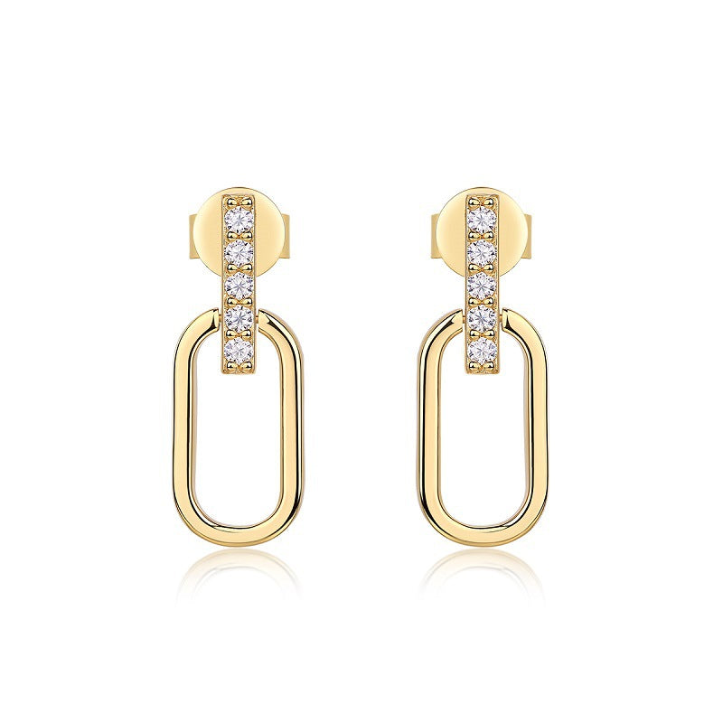 Fashionable 10-Stone Moissanite Earrings for Everyday Wear