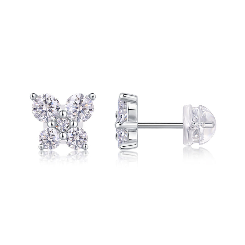 Fashionable Butterfly Moissanite Earrings for Women