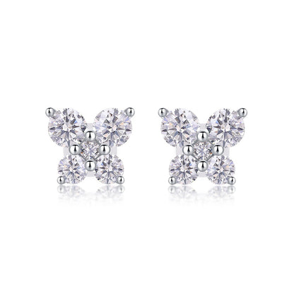 Fashionable Butterfly Moissanite Earrings for Women