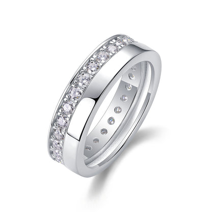 Fashionable Geometric Silver Ring