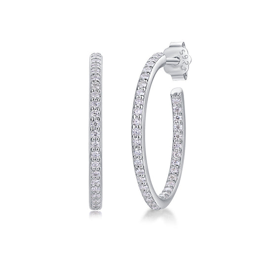 Fashionable Moissanite Hoop Earrings for Women