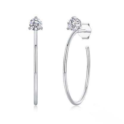 Fashionable Moissanite Hoop Earrings for Women