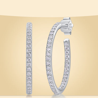 Fashionable Moissanite Hoop Earrings for Women