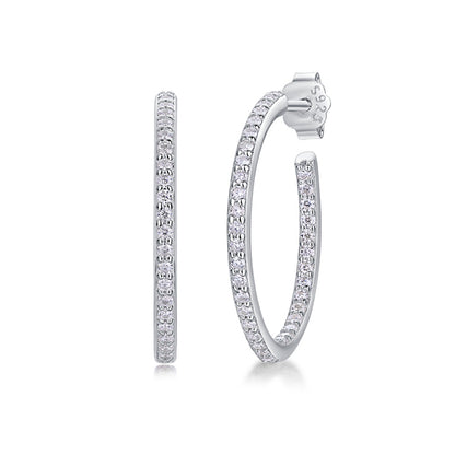 Fashionable Moissanite Hoop Earrings for Women