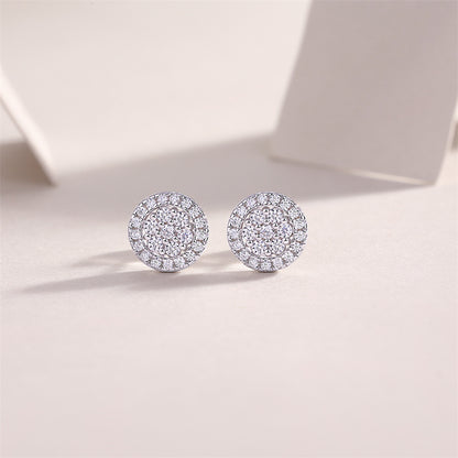 Fashionable Round Diamond Earrings for Women